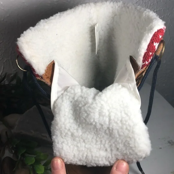 KHOMBU Sherpa Lined Duck Boots Sweater Print Lace Up Boots - Picture 11 of 16